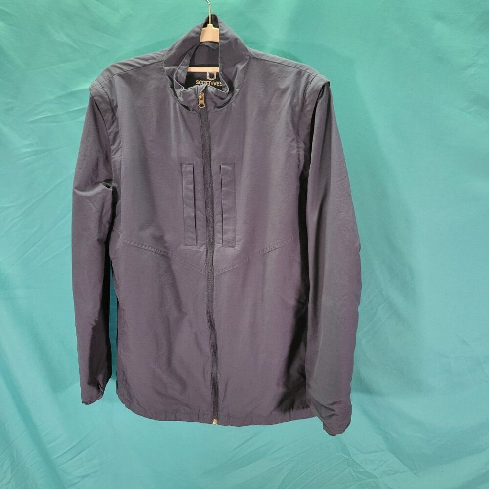 Scottevest SEV Navy Blue Jacket Size L Lightweight Windbreaker